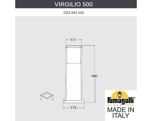 Ландшафтный фонарь FUMAGALLI VIRGILIO 500 DS3.563.000.WYD1L