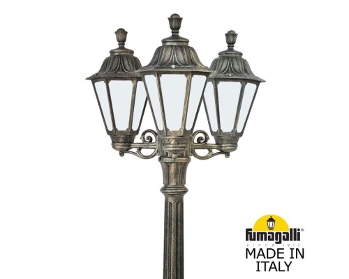 Садово-парковый фонарь FUMAGALLI ARTU BISSO/RUT 3L E26.158.S30.BYE27
