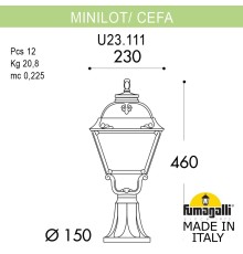 Ландшафтный фонарь FUMAGALLI MINILOT/CEFA U23.111.000.VXF1R