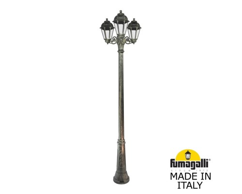 Садово-парковый фонарь FUMAGALLI RICU BISSO/SABA 3L K22.157.S30.BXE27
