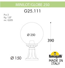 Ландшафтный фонарь FUMAGALLI MINILOT/G250. G25.111.000.VYE27