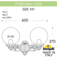 Светильник уличный настенный FUMAGALLI PORPORA/G250 G25.141.000.BYF1R