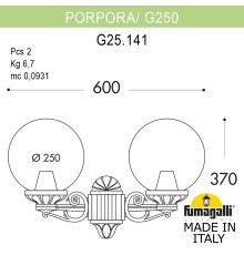 Светильник уличный настенный FUMAGALLI PORPORA/G250 G25.141.000.WZE27