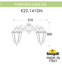 Светильник уличный настенный FUMAGALLI PORPORA/SABA DN K22.141.000.WXF1R DN