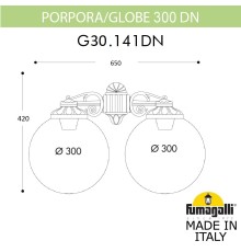 Светильник уличный настенный FUMAGALLI PORPORA/G300 G30.141.000.VXE27DN