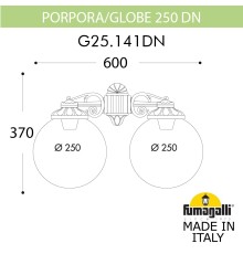 Светильник уличный настенный FUMAGALLI PORPORA/G250 G25.141.000.BXE27DN