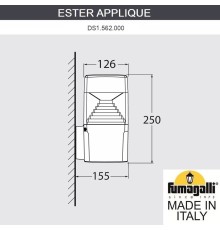 Светильник уличный настенный FUMAGALLI ESTER APPLIQUE DS1.562.000.WXD1L