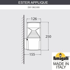 Светильник уличный настенный FUMAGALLI ESTER APPLIQUE DS1.562.000.WXD1L