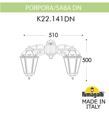 Светильник уличный настенный FUMAGALLI PORPORA/SABA DN K22.141.000.BYE27 DN
