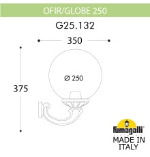 Светильник уличный настенный FUMAGALLI OFIR/G250 G25.132.000.BYE27