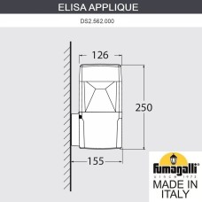 Светильник уличный настенный FUMAGALLI ELISA APPLIQUE  DS2.562.000.WXD1L
