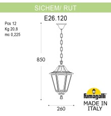 Подвесной уличный светильник FUMAGALLI SICHEM/RUT E26.120.000.VXE27