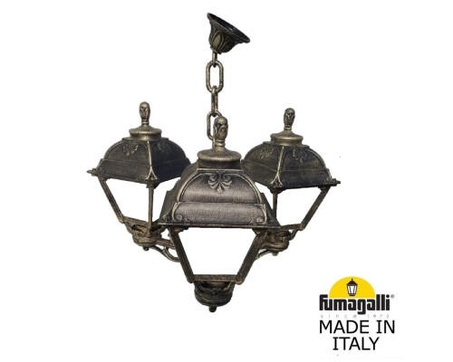 Подвесной уличный светильник (ЛЮСТРА) FUMAGALLI SICHEM/CEFA 3L U23.120.S30.BYE27