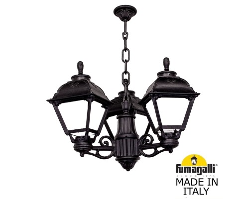 Подвесной уличный светильник (ЛЮСТРА) FUMAGALLI SICHEM/CEFA 3L U23.120.S30.AYE27