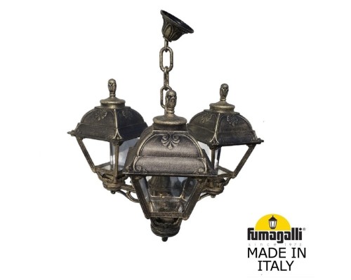 Подвесной уличный светильник (ЛЮСТРА) FUMAGALLI SICHEM/CEFA 3L U23.120.S30.BXE27