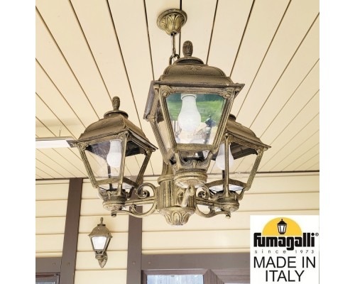 Подвесной уличный светильник (ЛЮСТРА) FUMAGALLI SICHEM/CEFA 3L U23.120.S30.BXE27