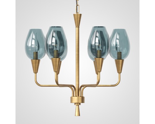 Подвесная дизайнерская люстра Viola 6 Синий