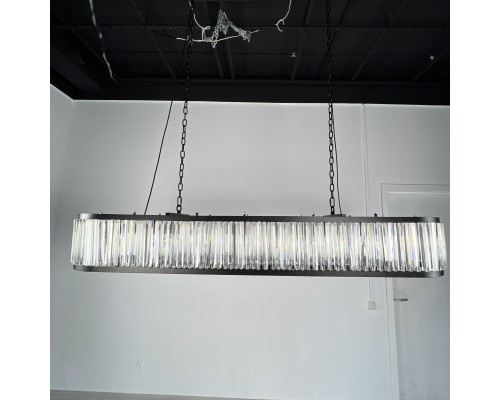 Подвесная люстра RH 1920s Odeon Clear Glass Black 180 ImperiumLoft