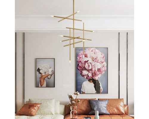 Люстра на штанге TRAVERSE H105 Gold ImperiumLoft