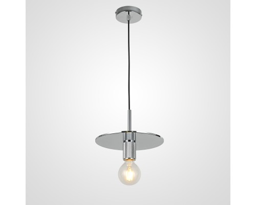 Подвесной светильник RH Utilitaire Disk Shade Pendant Silver ImperiumLoft