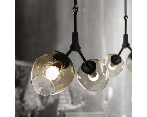 Подвесной светильник ADEL-ONE L1 Cognac Black ImperiumLoft