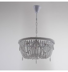 Подвесная люстра RH Anselme White Wood Weathered Chandelier ImperiumLoft