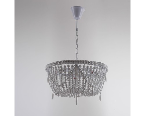 Подвесная люстра RH Anselme White Wood Weathered Chandelier