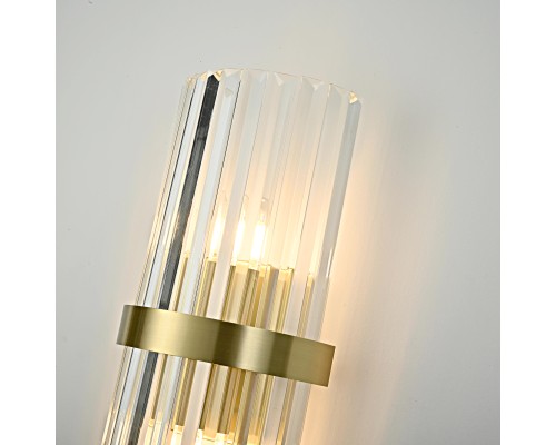Бра Odeon Clear Glass Gold metal Wall Lamp ImperiumLoft