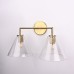 Бра RH Utilitaire Funnel Shade Double Sconce Brass