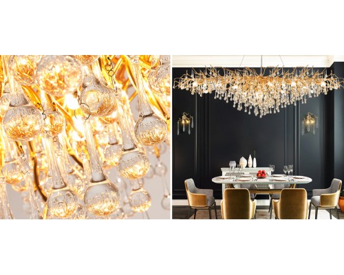Подвесная люстра Droplet Chandelier oval L160 ImperiumLoft