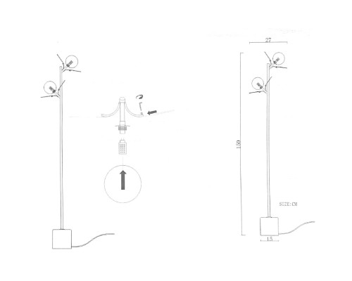 Торшер Light of MATISSE FL 3 White ImperiumLoft