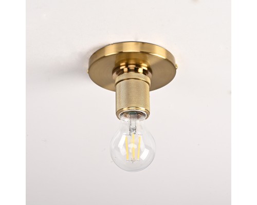 Потолочный светильник RH Utilitaire Socket Flushmount Brass ImperiumLoft