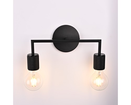 Бра RH Utilitaire Double Sconce Black