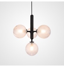 Подвесной светильник RAFFIN 4 Transparent Black ImperiumLoft