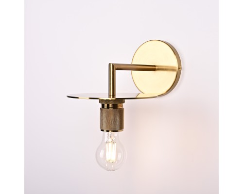 Бра RH Utilitaire Knurled Disk Shade Sconce Brass