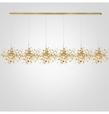 Подвесной светильник Tezani Argent Suspension Linear Gold 6L 210 ImperiumLoft
