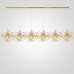Подвесной светильник Tezani Argent Suspension Linear Gold 6L 210