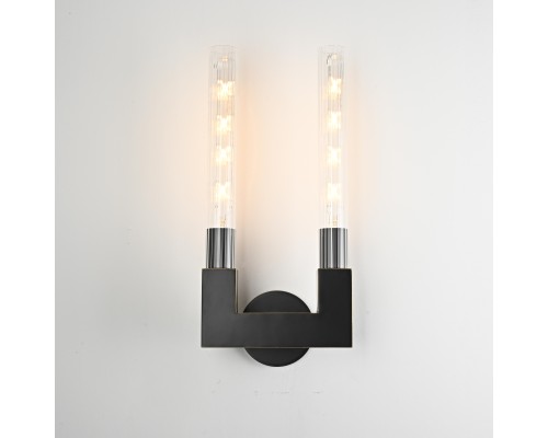 Бра CANELLE wall lamp DOUBLE Sconces Black ImperiumLoft