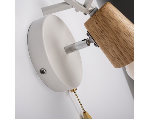 Бра с рожками DEER A SWITCH White/Light wood ImperiumLoft