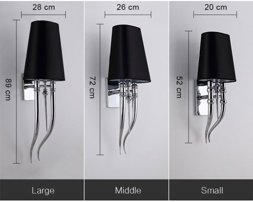 Настенный светильник Crystal Light Brunilde Ipe Cavalli H52 Gold/Black ImperiumLoft