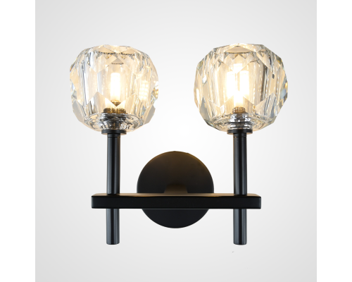Бра Boule de Cristal Double Sconce Brass Черный