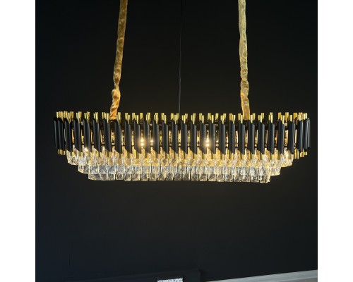 Подвесная люстра Empire Black Rectangular Chandelier Crystal ImperiumLoft