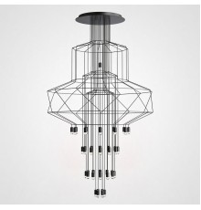 Подвесной светильник Via Wireflow Chandelier polyhedral 0374 Suspension lamp ImperiumLoft