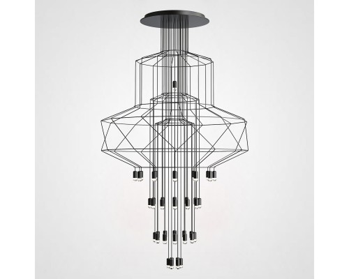 Подвесной светильник Via Wireflow Chandelier polyhedral 0374 Suspension lamp