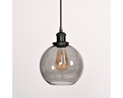 Подвесной светильник Loft Clear Glass Sphere Cloche Дымчатый ImperiumLoft