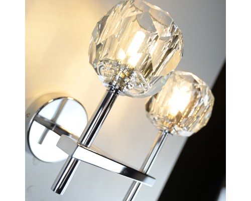 Бра  Boule de Cristal Double Sconce Chrome ImperiumLoft