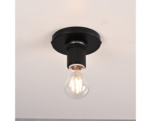Потолочный светильник RH Utilitaire Socket Flushmount Black ImperiumLoft