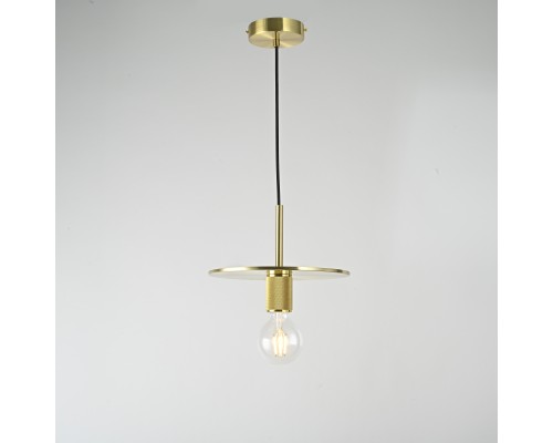 Подвесной светильник RH Utilitaire Disk Shade Pendant Brass ImperiumLoft