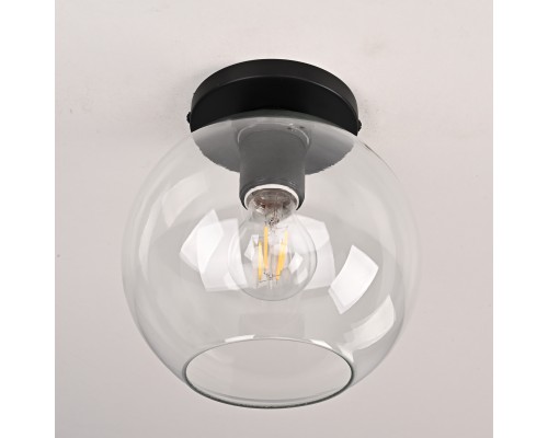 Потолочный светильник RH Utilitaire Globe  Shade Flushmount Black ImperiumLoft