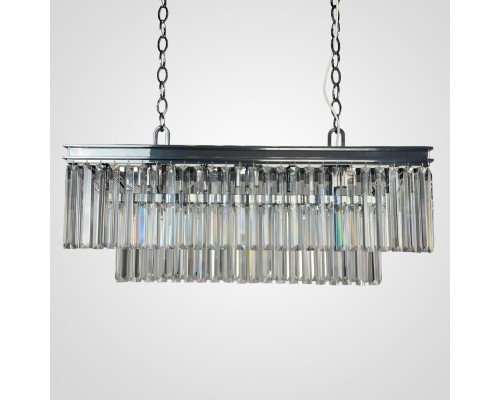 Подвесная люстра RH 1920S ODEON CLEAR GLASS FRINGE chrome